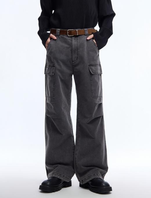 男款洗水做旧工装牛仔裤长裤020 商品图3