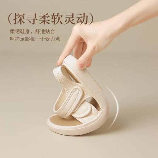 ZHR平底凉鞋女2025新款夏季外穿配裙子魔术贴轻便舒适软底凉拖女 商品图4