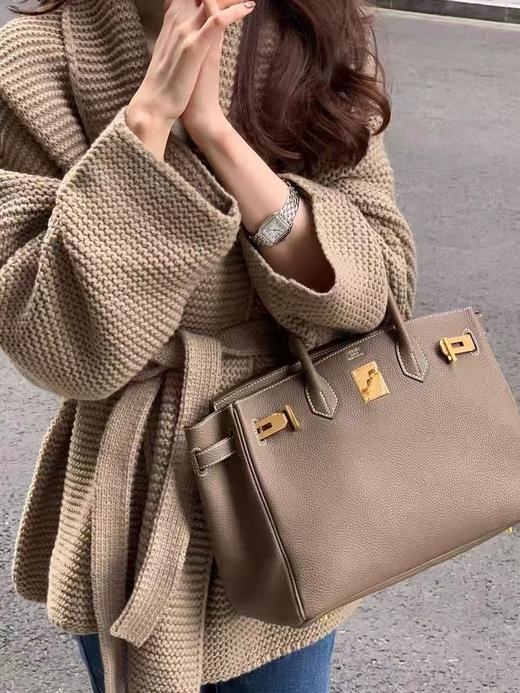 【孤品捡漏】（无腰带）G153咖色粗针开衫休闲裤-喜出 商品图0