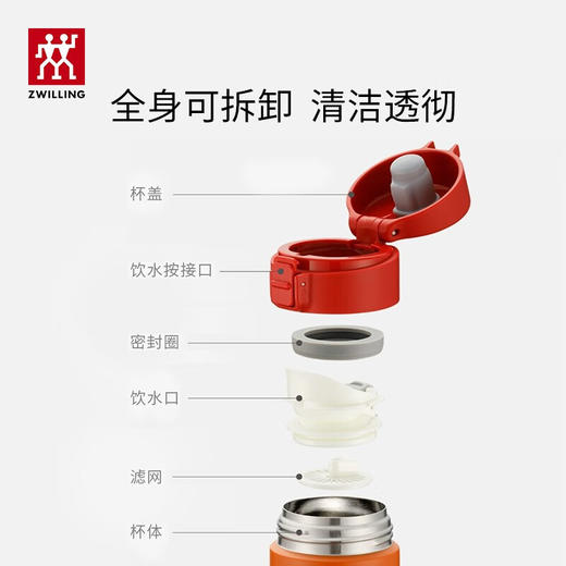 双立人 Enjoy系列真空保温弹跳杯黑色480ml ZW-BP111/1014240 商品图7