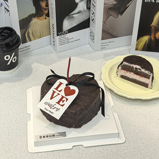 七夕—5寸生巧树莓蛋糕 商品图0