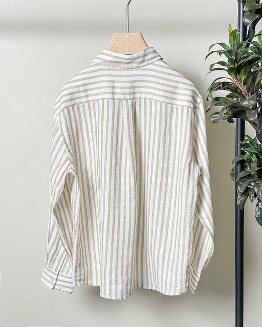 单品包邮现货 THS-无 RL马球家 女士 经典亚麻条纹衬衫 3色 BG2821 商品图13