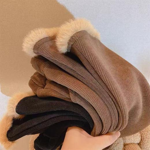 【孤品捡漏】G158女童咖色加绒条绒裤-喜出 商品图3