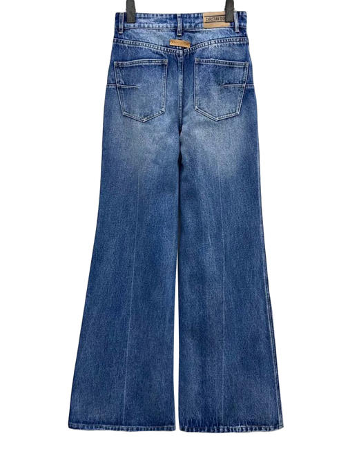 女款高腰磨白棉牛仔裤长裤 可配套装010 商品图1