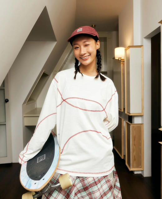 情侣款哈苏线竹节棉长袖T恤082601 商品图12