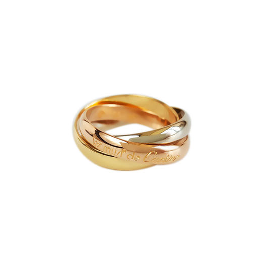 【天然正品】AU750三色金简约时尚定制款戒指13号（皆取最大值）女士现售价：6280！110825TJ26 商品图0