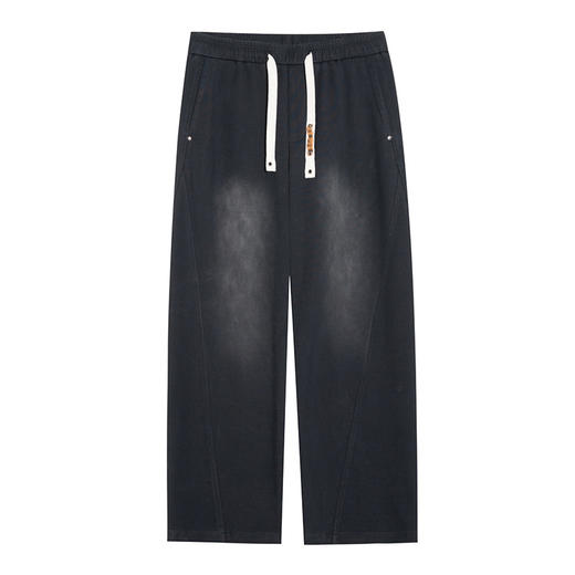 【DMH】大依优型大码男士阔腿休闲裤秋季新款直筒休闲长裤日系慵懒潮流复古高街潮牌宽松阔腿裤男300斤 商品图4