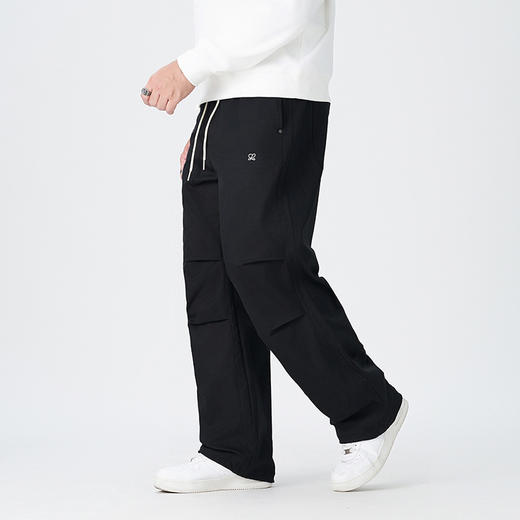 【DMH】大依优型大码阔腿裤男士休闲裤卫裤潮流美式高腰显瘦阔腿裤秋季新款时尚宽松直筒男胖子300斤 商品图2