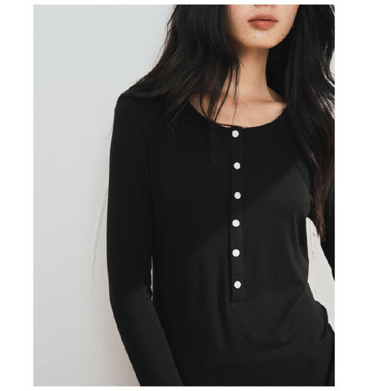 《小山羊》半扣羊毛衣丨纸片人穿搭 醋酸纤维 商品图3