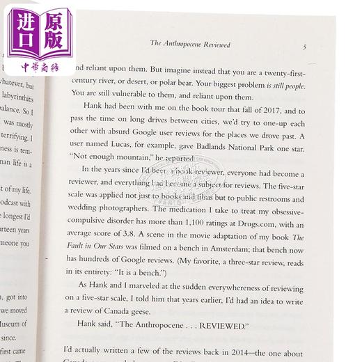 预售 【中商原版】人类世 无比矛盾和谐的生命笔记 星运里的错作者 The Anthropocene Reviewed 英文原版 John Green 商品图2