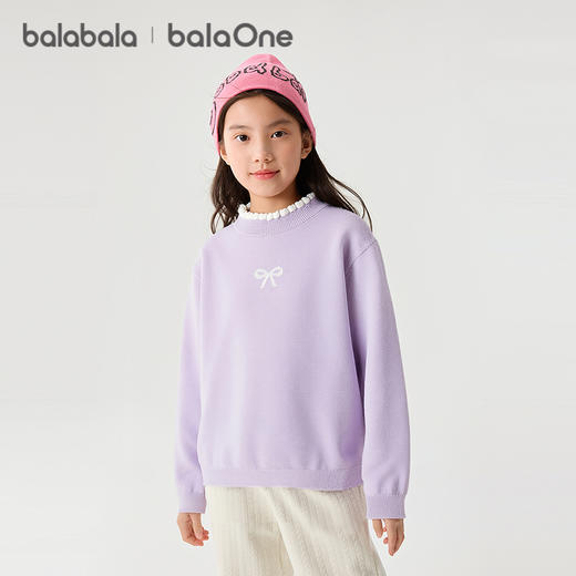 巴拉巴拉balaOne童装女童毛衫儿童2025新款冬毛衣甜美针织衫洋气 商品图1