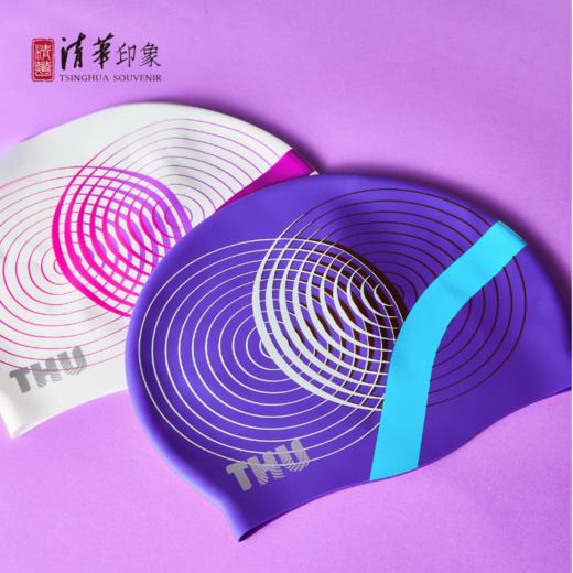 清华文创硅胶时尚防水专业炫彩泳帽 商品图9