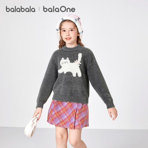 巴拉巴拉balaOne童装女童毛衫儿童2025新款冬毛衣中幼童洋气时尚 商品图2