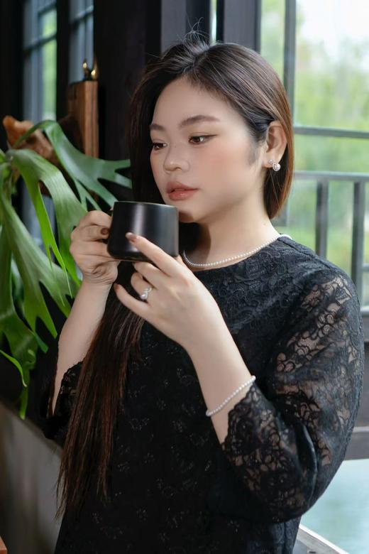 诸暨溯源，淡水珍珠小尺寸【珍珠圆珠精致款系列】珍珠系列！永结同心三件套（项链、耳钉、开口戒指）、小米链手链（手围14-20.5cm可戴）、蝴蝶胸针 商品图7