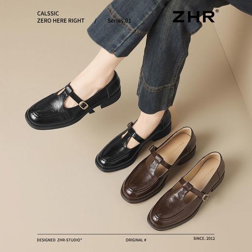 ZHR则则复古玛丽珍鞋女鞋2025新款英伦圆头小皮鞋法式乐福鞋单鞋 商品图3