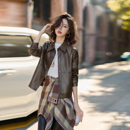 HR GSTX8095休闲风皮衣外套 商品图0