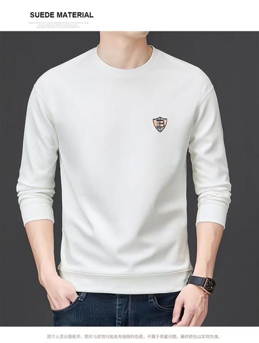 【孤品捡漏】（微脏）G127 格子标刺绣长袖卫衣T恤-喜出 商品图2