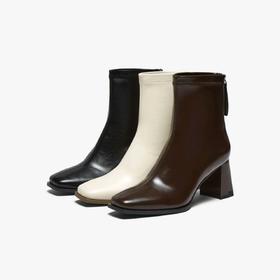 【云粉节】 BF楼百思图2025冬季新款气质方头高跟法式小踝靴女短靴B2812DZ5吊牌价799，现价299