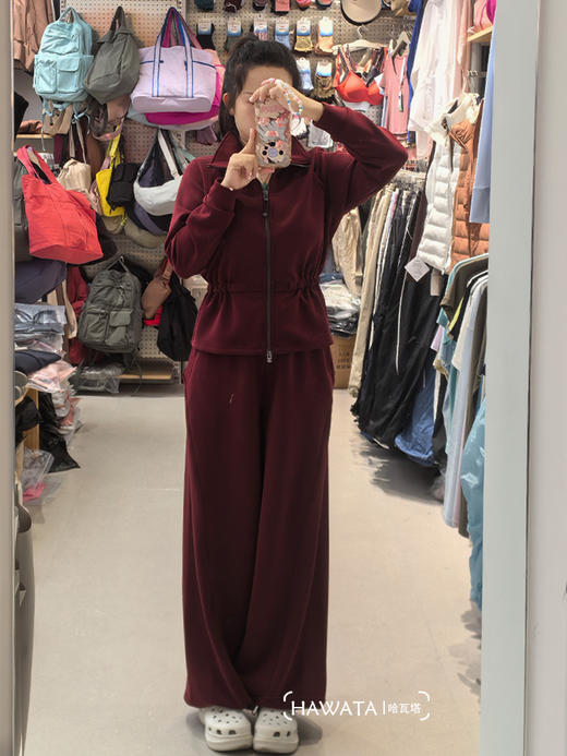 哈瓦塔两穿砂洗高腰显高显瘦休闲套装 H350153 商品图13