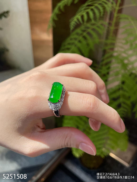 高冰艳绿马鞍戒指【5251508】具体价格微信咨询 商品图5