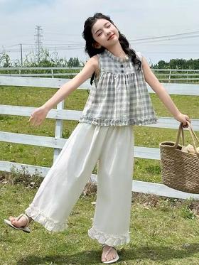 【孤品捡漏】G121女童复古格子单件上衣-喜出