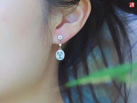 托帕石【星语】耳坠 925银镶嵌 商品图1
