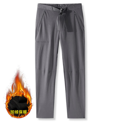 【加绒保暖】罗蒙男士秋冬户外休闲裤加绒加厚保暖舒适直筒时尚通勤休闲百搭男士长裤 商品图4