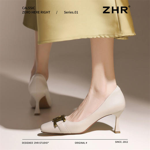 ZHR则则精致高跟鞋细跟通勤鞋高级尖头浅口单鞋性感气质女鞋耐磨 商品图9