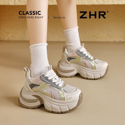ZHR则则7cm厚底内增高老爹鞋春秋校园风透气运动休闲鞋高颜值女鞋 商品图6