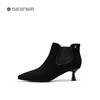 natursun细高跟时装靴女复古通勤短筒靴显瘦尖头靴子N25528692 商品缩略图2