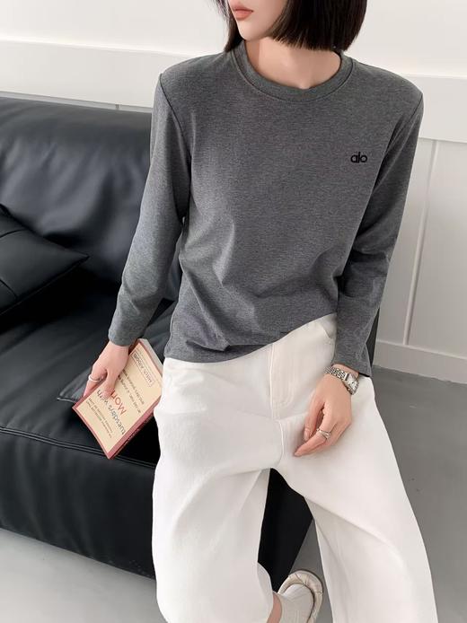 LS竹纤维女士时尚圆领字母刺绣长袖打底衫13302 商品图4