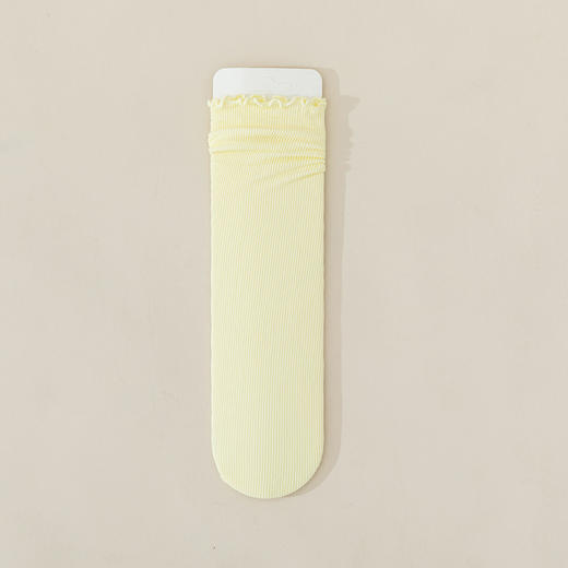 【柔软舒适！亲肤细腻】潮流百搭，袜子女夏季白色冰丝花边冰冰堆堆袜薄款夏天中筒配长袜洞洞鞋的夏。ra 商品图7