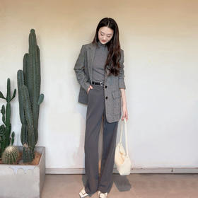 火桐hooton 经典人字纹绵羊毛西装外套258619