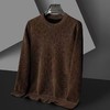 【孤品捡漏】G54男款咖色雪尼尔加绒圆领针织衫-喜出 商品缩略图2
