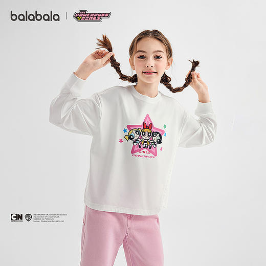 【飞天小女警IP商场同款】巴拉巴拉童装女长袖t恤儿童2025新款秋 商品图0