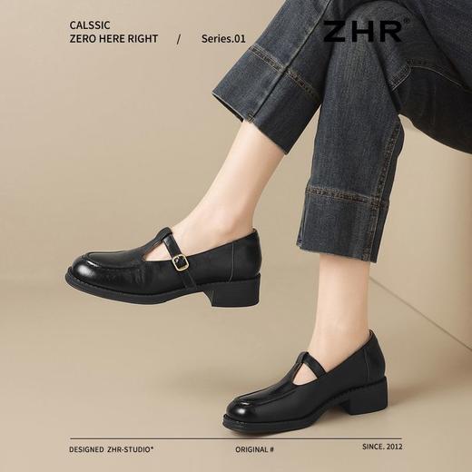 ZHR则则复古玛丽珍鞋女鞋2025新款英伦圆头小皮鞋法式乐福鞋单鞋 商品图7