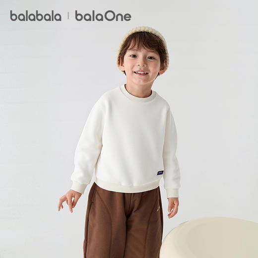 巴拉巴拉balaOne童装儿童卫衣男女童2025新款冬摇粒绒防静电上衣 商品图2
