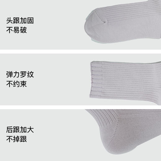 【满3双/24.9元】【秀黛】女士双针竖条棉袜女士袜子【1双】S6220003T【门店同款】 商品图4