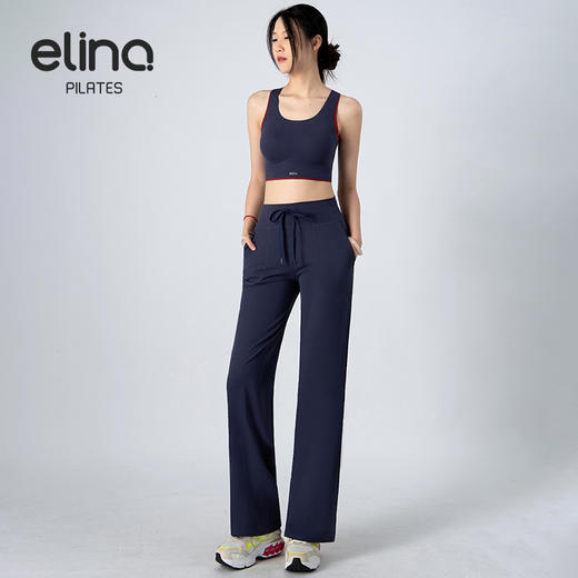 一恋普拉提2025秋运动套装运动休闲抽绳瑜伽阔腿裤运动健身瑜伽背心EMM017/MMK8003 商品图3