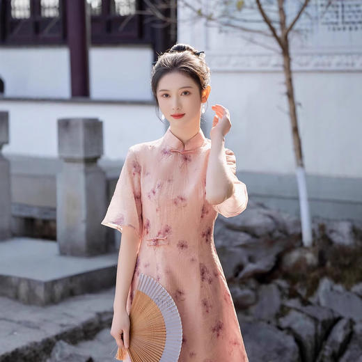 新中式温柔风少女，改良收腰显瘦旗袍GSJ9362 商品图1