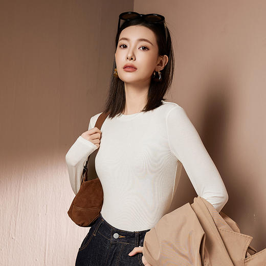 爱帝莱赛尔桑蚕丝打底衫女士气质内搭上衣 商品图3
