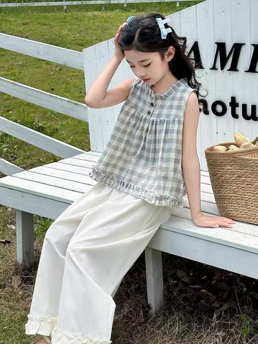 【孤品捡漏】G121女童复古格子单件上衣-喜出 商品图1