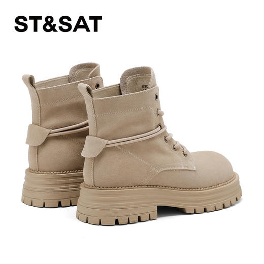 星期六复古英伦风厚底工装大黄靴SSD3116C41 商品图10