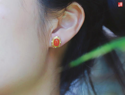 南红樱桃红【凤绕花开】套装，925银镶 商品图5