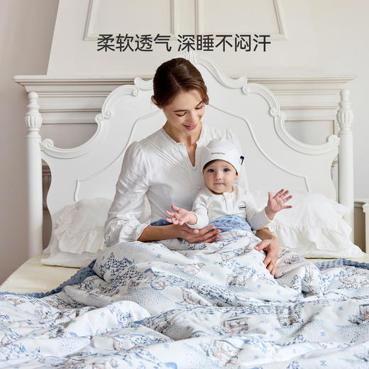 Domiamia豆豆毯薄夹棉成人盖毯春秋款毯子 商品图4