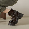 阿么手工女鞋复古厚底街头风机车马丁靴女拉链英伦风增高短靴6CM 商品缩略图3