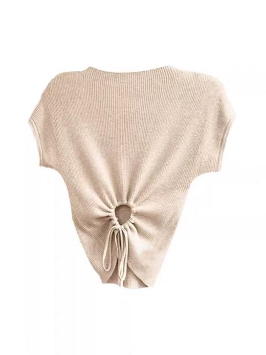 【孤品捡漏】G109卡其后背镂空修身打底衫-喜出 商品图2