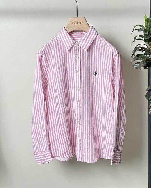 单品包邮现货 THS-无 RL马球家 女士 经典亚麻条纹衬衫 3色 BG2821 商品图6
