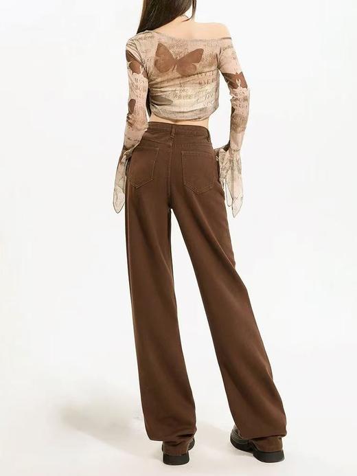 仅限11.11，不11.11最后促，不参与退货退 【孤品捡漏】G98咖色牛仔裤-喜出 商品图1