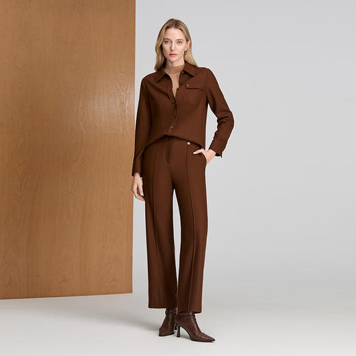 EITIE爱特爱直筒版型干练利落长袖设计衬衣8409101 商品图1